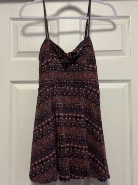 Forever 21 Black and Rust Patterned Mini Dress